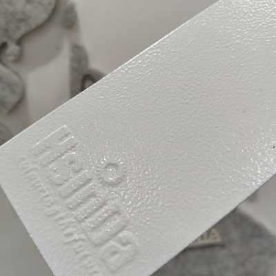 Biała, pomarszczona tekstura, poliestrowa powłoka proszkowa 60-80um do metalu